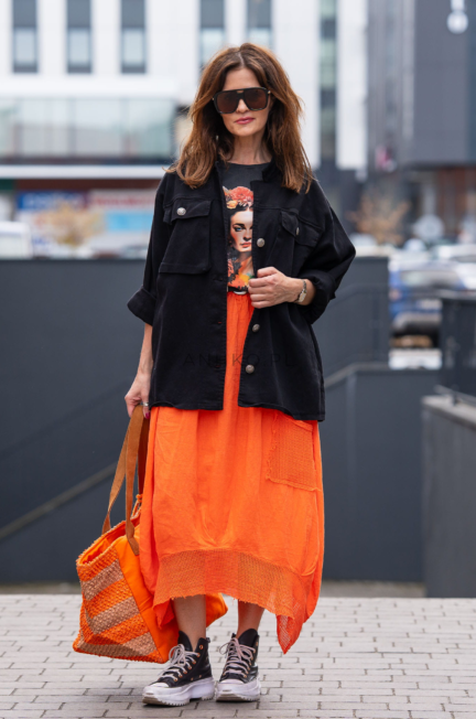 Kurtka Jeansowa Elegant Earth Czarna